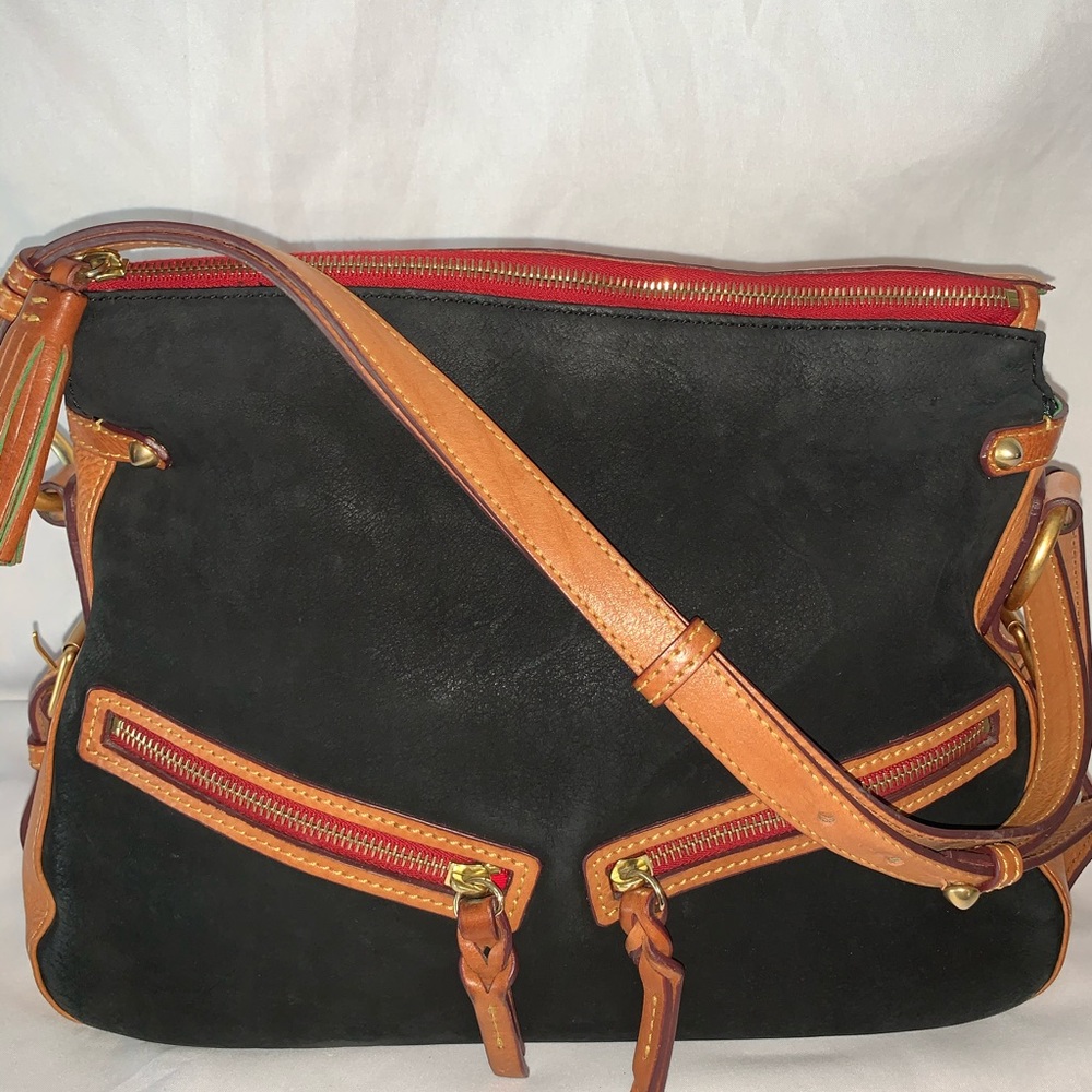 Black Suede Donney and Bourke handbag.